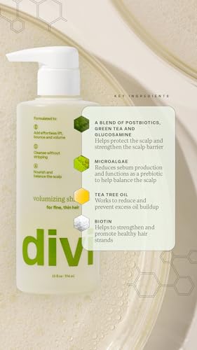 Divi Shampoo and Conditioner Set for Women and Men - Hair Care Duo for All Hair Types, Adds Volume, Lift, and Bounce, Strengthens and Nourishes Hair - Full Size, 2 x 12 Fl Oz