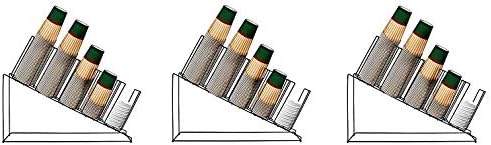 OCSParts Stand Angled 5 Section Wire Rack Cup & Lid Organizer (3-(Pack))
