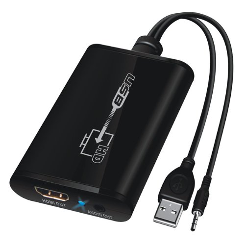 AGPtekÂ® USB to HDMI Converter With 3.5mm Audio Cable 1080P For Windows XP/VISTA/7 and Mac OS X