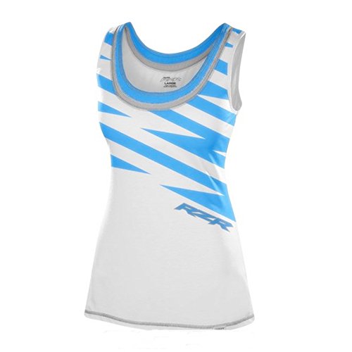 Polaris RZR Womens Blue & White Shiloh Ridge Moisture Wicking Tank Top Large