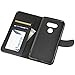 LG G5 Case by Abacus24-7, Wallet with Flip Cover and Stand for LG G5 Phone, Black