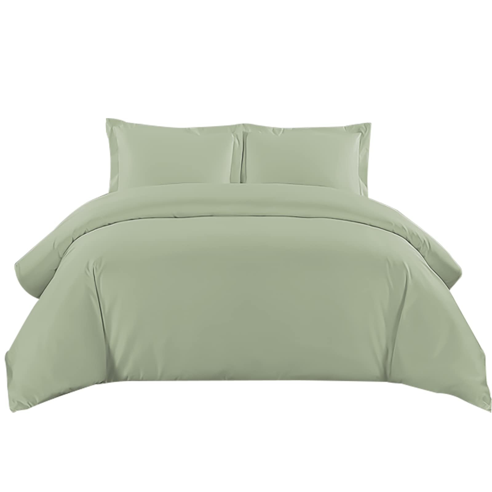 Sunshine Comforts Double Duvet Set - Duvet Double Soft brushed microfiber Quilt Bedding Double Bed Set with Pillow Cases Duvet Cover Double - Breathable & Anti Wrinkle 200TC Duvet Cover (Duck Egg)