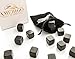 Amerigo Whiskey Stones Gift Set - Water Down Your Whisky? Never Again! Set of 9 Black Marble Whiskey Rocks - Reusable Ice Cubes - Gifts for Men - Fathers Day Gifts - Chilling Stones + FREE EBOOK