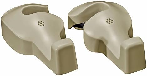 2pcs Universal Car Headrest Hook Seat Back Hanger Holder Vehicle Organizer for Handbags Purses Coats and Grocery Bags (Ivory)