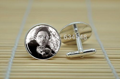 Pretty Lee Game Of Thrones Jewelry. Robb Stark. Direwolf. House Of Stark In Silver Cufflinks Glass Cabochon Cufflinks C3004