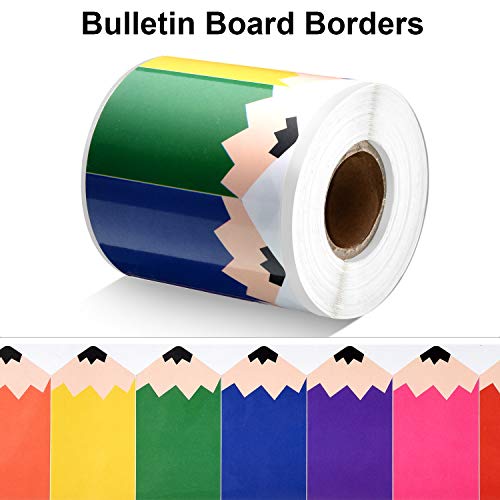 49 Feet Bulletin Board Borders School Themed Decorative Stickers Confetti Teaching Press Border for School Classroom Chalkboard Decoration