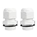 Proline Solar Weatherproof ABS Solar Double Cable Entry Gland with Sealant for RV, Boat or Wherever You Need a Water Tight Connection. (Double, White)