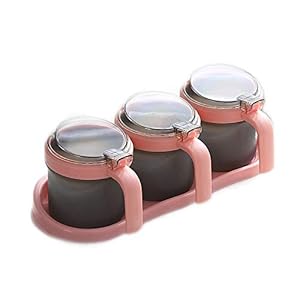 Supplying Box Set, 3 Serving Lepels Antislip Base Luxe Creature Cruet Fles Spice Jar Set TINGG (Color : A)