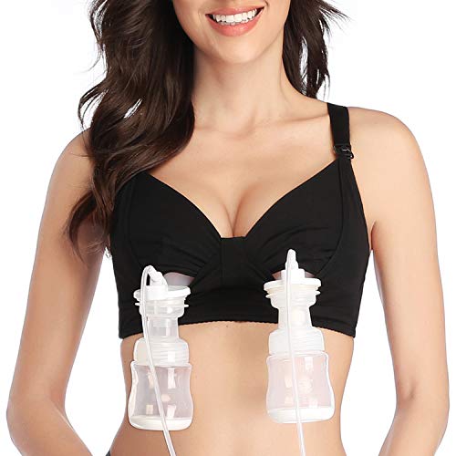 Hands Free Pumping Bra, Breast Pump Nursing Bra with Pads, Lupantte