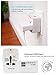 All in One Universal Travel Adapter Worldwide Power Plug Wall AC Adaptor Charger Dual USB Charging Ports US EU UK AUS NZ AC100-240v Surge Protected Portable International Power Adapter