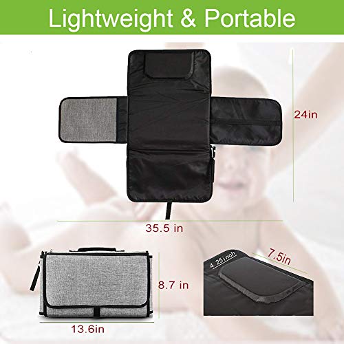 image for Portable Diaper Changing Pad Station,Baby Diaper Changing Mat Travel W