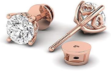 ピアススタッド 0 3 4カラット モアッサナイト スタッドピアス ラウンドブリリアント 純金 925スターリングシルバー Gh Vvs スタッドピアス レディース ティーン ガールズ ジュエリー ギフト Stnt Ru