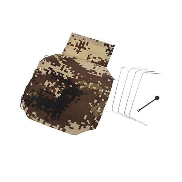 WOWOWO Professionelles Canvas Hood Cover Cloth für WPL B16 C24 C14 B24 RC Militärfahrzeug-LKW – Bild 6