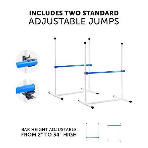 Better Sporting Dogs Deluxe Agility Equipment Set | 3 Jumps | 2 Tunnels | Weave Poles | Pause Box