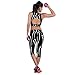 Toraway Sport Pants, Women High Waist Printed Sport Yoga Pants Stretch Cropped Leggings (Medium / 27, Black)