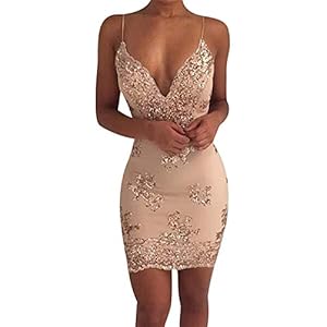 HAPPKING Dames flapper jurk pailletten kant retro jaren 20-stijl V-hals party kostuum vintage sexy elegant vrouwen…