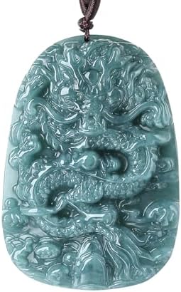 Handwork Natural Dark Green HeTian Jade Carved Cicada Lucky Amulet