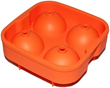 Ice Ball Mold - Flexible Silicone Ice Tray - Makes 4 (1,77 inches) Clear Slow-melting Ice Spheres