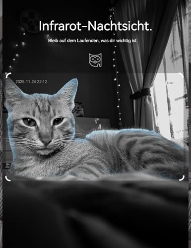 GNCC 2K 3MP Indoor WiFi Camera with Night Vision 2.4/5GHz, Kit 4 | Baby Monitoring, Motion Detection, Two-Way Audio, App Control, SD Storage and Cloud