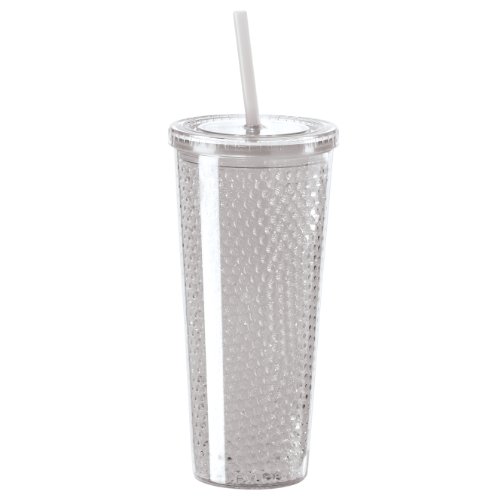 Oggi Double Wall Chill-To-Go Tumbler, 20-Ounce, Clear
