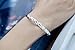 Merdia Women's S999 Sterling Silver Charm Bracelet Frosted Pattern
