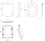 MYB Bathroom Square Close Coupled Toilet Ceramic White Cloakroom Soft Close view 7
