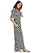 Verdusa Women's Polka Dot Casual Summer Short Sleeve Pocket Long Maxi Dress Black White L