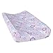 Trend Lab 100% Cotton Grace Floral Changing Pad Cover, Purple/Blue/Gray
