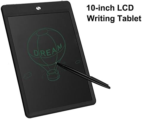 LCD Writing Tablet, ALWUP 10-inch Durable Graphic Tablet Digital Drawing Board Handwriting Pad with Stylus for Kids (Black)