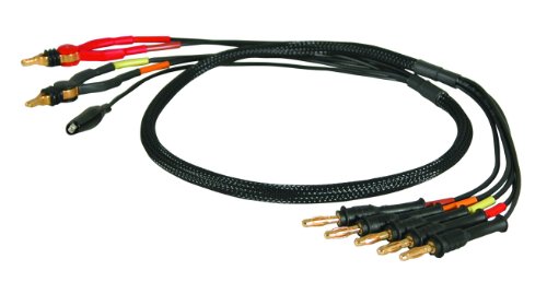 Cal Test Electronics CT2330 Partial Insulation Kelvin Clip Test Lead with Gold Plated Clips, 100cm Length