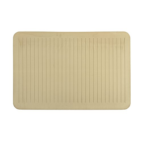 EverGrace Comfort Floor Mat Lattice Pattern PU Anti-fatigue Kitchen Rug Standing Mats for Kitchens or Office Desk, W20 x L30 x H3/4" (Beige)
