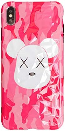 Case for iPhone 7 Plus/iPhone 8 Plus, KAWS Diamond Pattern Print Cartoon Soft Shell Drop Protection Case