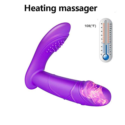 Electric Warming Massager, 10 Powerful Vibratir Modes with Dual Motors USB Magnetic Charging 100% Waterproof Silicone Material Best for Travel Gift - Thumbnail 2