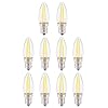 10 stks E12 1.5 W AC230V Lange Gloeidraad Drukbestendige Mini Led-lampen voor Thuis Auto Landschap Verlichting