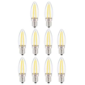 10 stks E12 1.5 W AC230V Lange Gloeidraad Drukbestendige Mini Led-lampen voor Thuis Auto Landschap Verlichting
