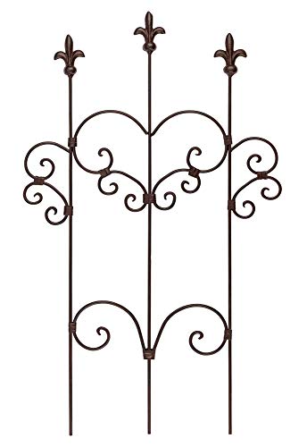 Manufaktur Lichtbogen Rankhilfe Lilie 72 x 42,5 cm Rankgitter aus Metall im Landhausstil