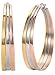 Jstyle Jewelry Stainless Steel Tri-color Big Hoop Earrings for Women