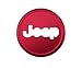 IZTOSS 2pcs/set Aluminum Steering wheel decorative Cover Trims for Jeep Wrangler JK / Compass/Patriot 2011 - 2016 Jeep Grand Cherokee 2011-2013 (Red)