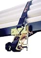 Rack-Strap RS1 Yellow Zinc Plated Steel Frame Right Angle Mounting Bracket with 8' Black Polyester Strap, 500 lbs Load Capacity, For Square Tubing and Angle Iron (Pack of 2 straps)
