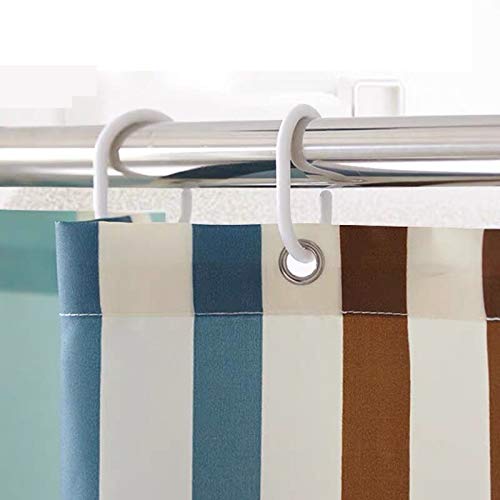 Chirano 12 PCS Plastic Shower Curtain Hooks, White, C Shape Rings for Bathroom Shower Rod