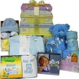 Art of Appreciation Gift Baskets Welcome Little One New Baby Layette Gift Tower, Boy