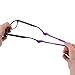 SHINKODA Sports Eyewear Retainer Anti-Slip Glasses Strap Eyeglass Holder Lanyard for Boys and Girls - Big Kids (8-14 Years), 100% Elastic Silicone, Pack of 12 Colors