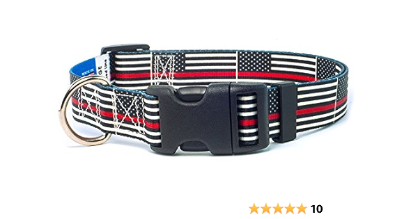 thin red line dog collar