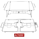 Sorbus® Buffet Rack Chafing Stand - Set of 2 Foldable, Collapsible, and Reusable Chrome Wire Buffet Serving Trays