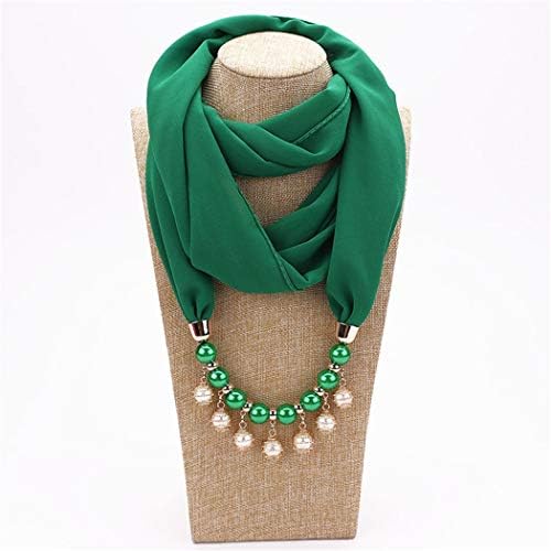 WDYBXYL Women Scarves Multi-Style Jewelry Necklace Beads Pendant Scarf