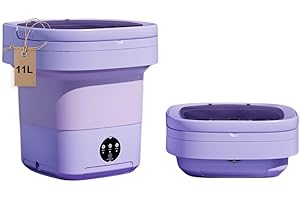 GRINCHAT GR''AT Portable washing machine,Mini Washer,11L upgraded large capacity foldable Washer,Deep cleaning of underwear,baby clothes and other small clothes.Suitable apartments,dormitories,hotel. (Purple)