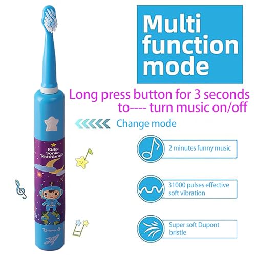 OJV 8620 Musical Electric Toothbrushes for Kids Children, 3 Modes 2 Min
