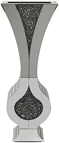 Mocha Modern Bling Crushed Diamond Mirrored Flower Holder