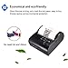 MUNBYN 80MM Bluetooth Mobile Thermal Receipt Printer Micro-USB Printer with 2000 mAh Rechargeable Battery Compatible with Android/iOS/Windows System POS Software Supported ESC/POS Command