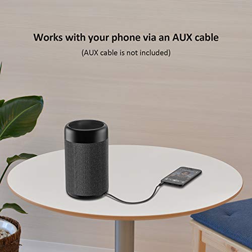 GGMM D7 Portable Speaker for Amazon Echo Dot 3rd Gen, Battery Power Supply 7 Hours Playtime, Increasing The Original Volume, Premium 360° Sound, Black (Dot Not Included)(Previous Version)
